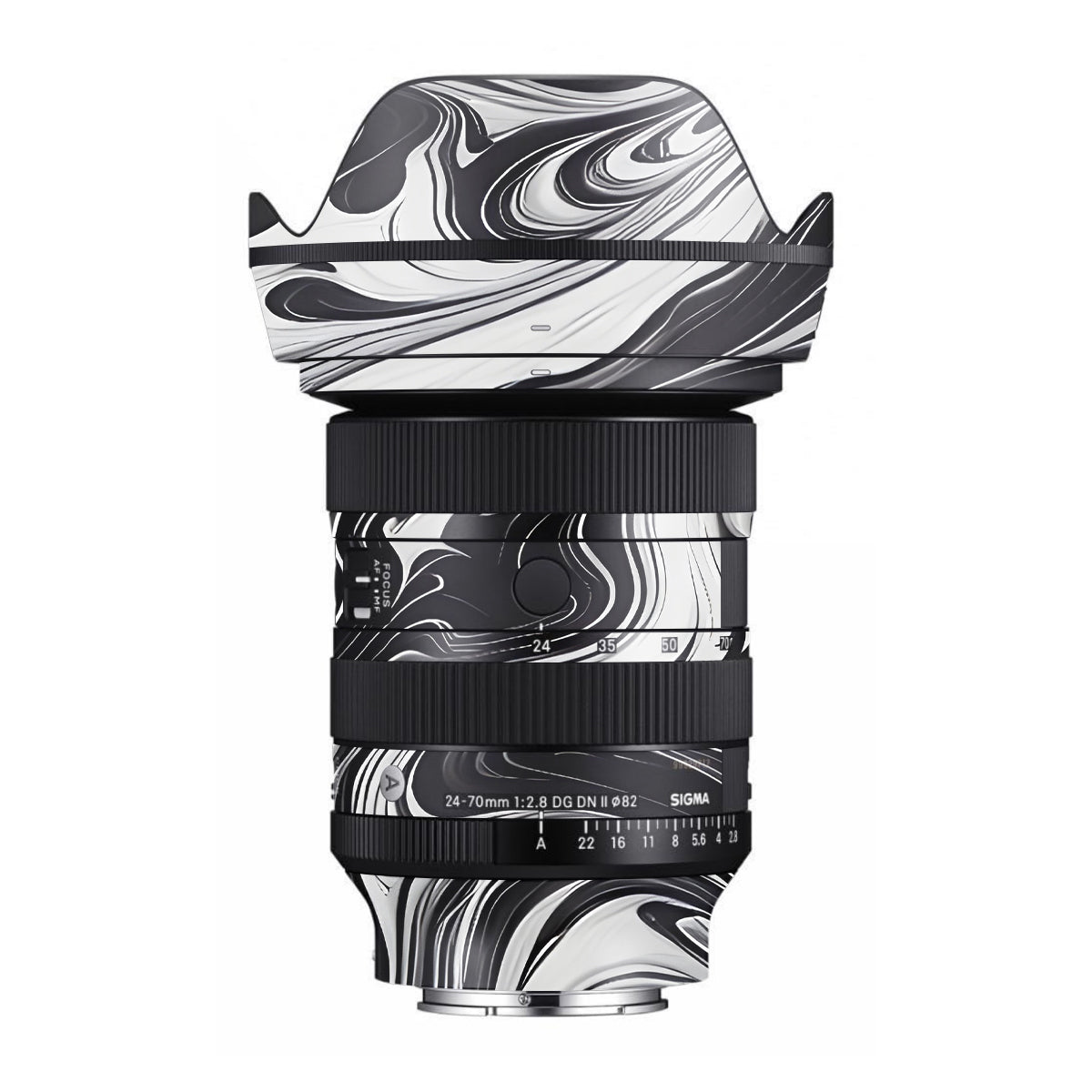 Black and White Marble Sigma 24-70mm F/2.8 DG DN Sony E Camera Lens Skin