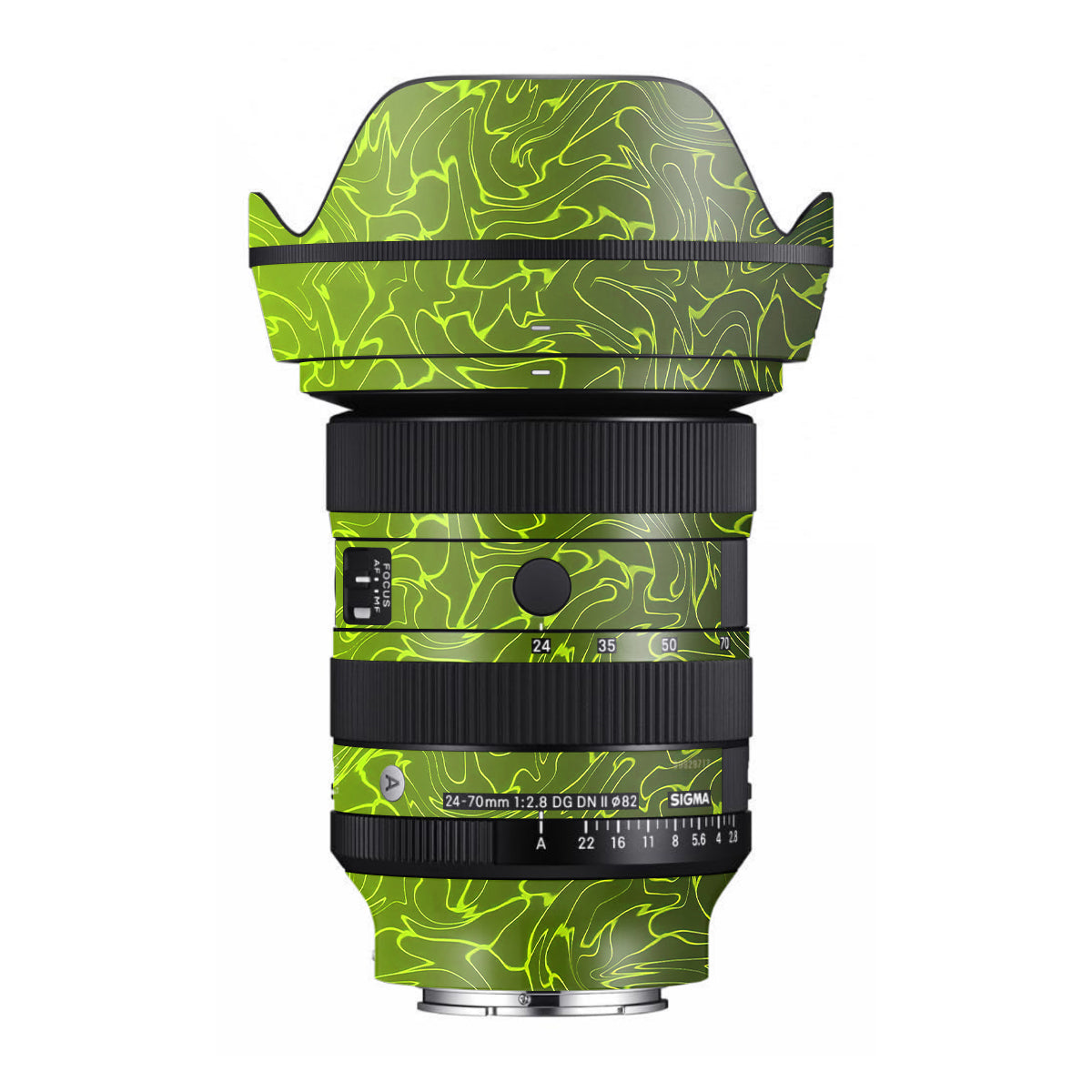 Lime Yellow to Black Gradient Sigma 24-70mm F/2.8 DG DN Sony E Camera Lens Skin
