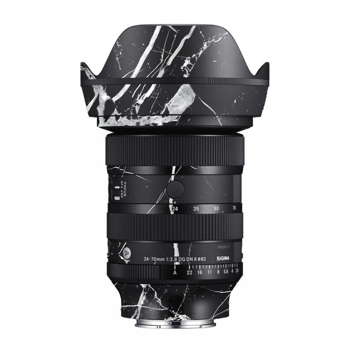 White Veins on Black Sigma 24-70mm F/2.8 DG DN Sony E Camera Lens Skin