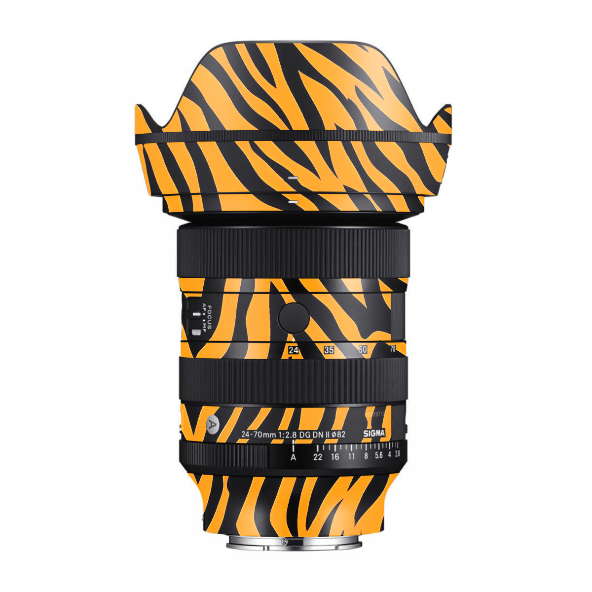 Zebra Gold Pattern Sigma 24-70mm F/2.8 DG DN Sony E Camera Lens Skin