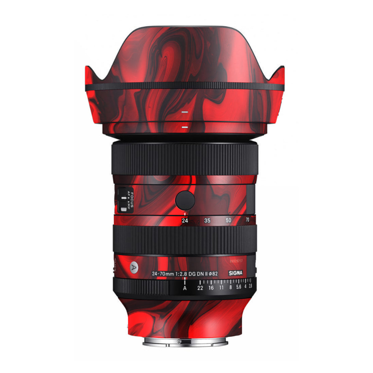 Red Lava Flow Sigma 24-70mm F/2.8 DG DN Sony E Camera Lens Skin