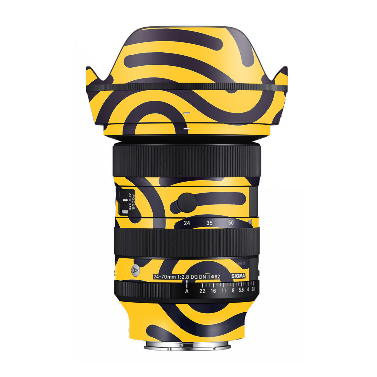 Minimal Yellow Wave Sigma 24-70mm F/2.8 DG DN Sony E Camera Lens Skin