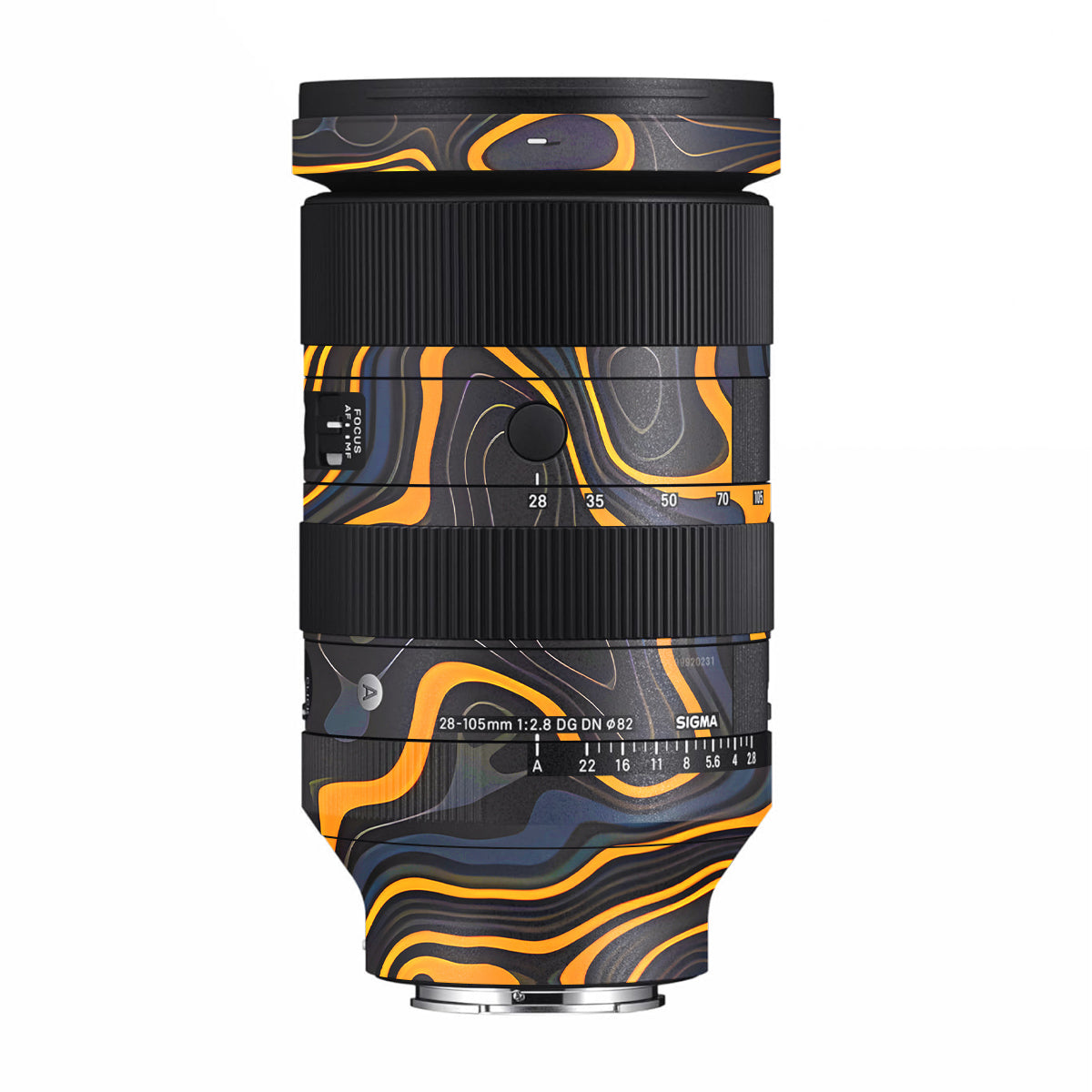 Amber Topographic Waves Sigma 28-105mm F/2.8 DG DN Sony E Camera Lens Skin
