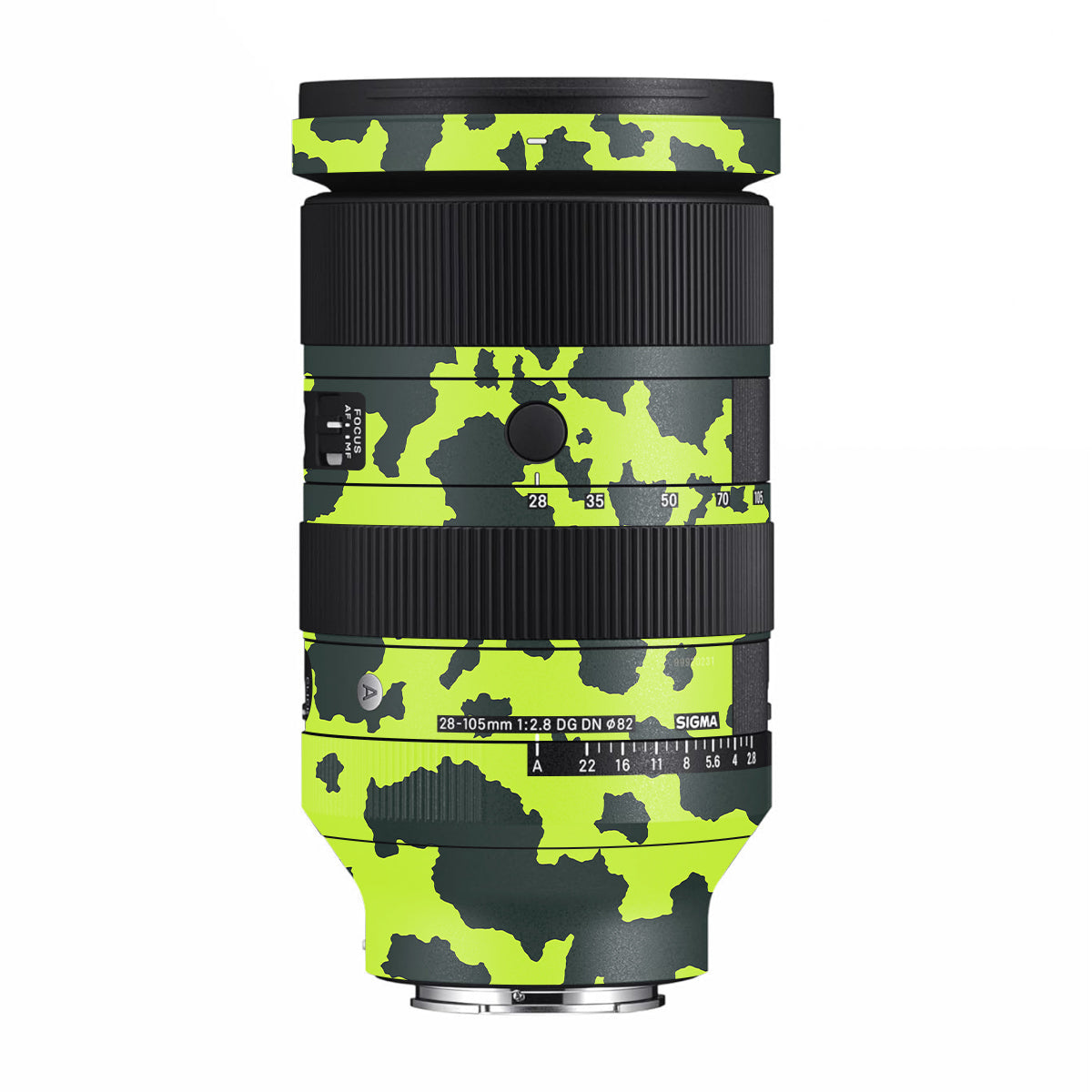 Neon Green Splatter Sigma 28-105mm F/2.8 DG DN Sony E Camera Lens Skin