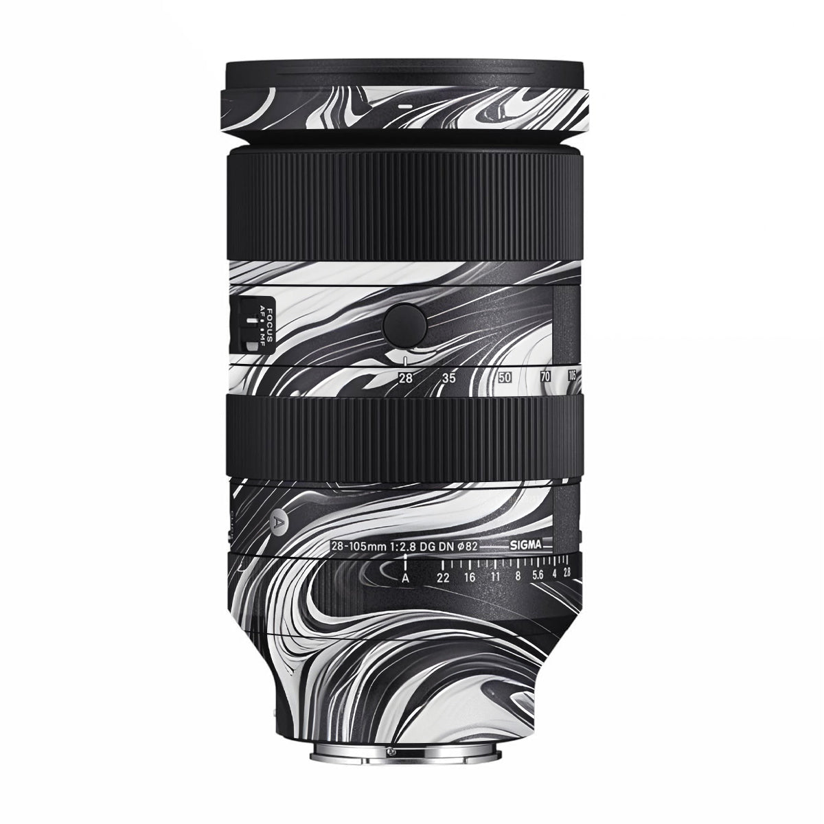 Black and White Marble Sigma 28-105mm F/2.8 DG DN Sony E Camera Lens Skin