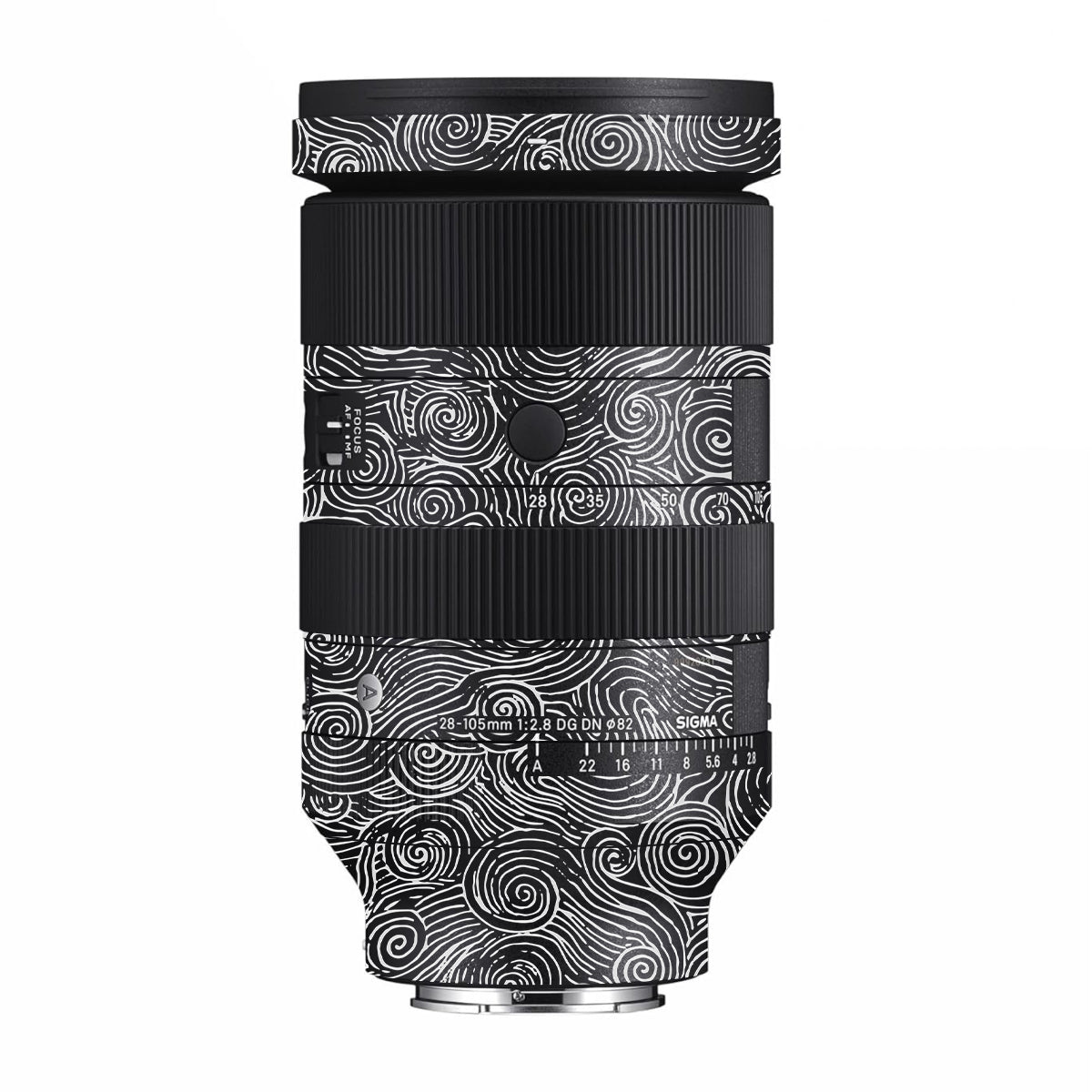 White Spirals Sigma 28-105mm F/2.8 DG DN Sony E Camera Lens Skin