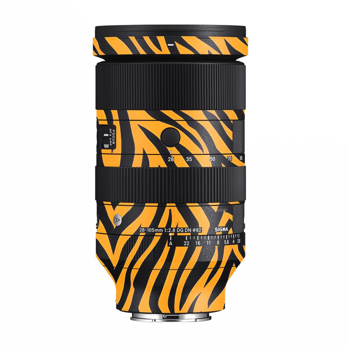 Zebra Gold Pattern Sigma 28-105mm F/2.8 DG DN Sony E Camera Lens Skin