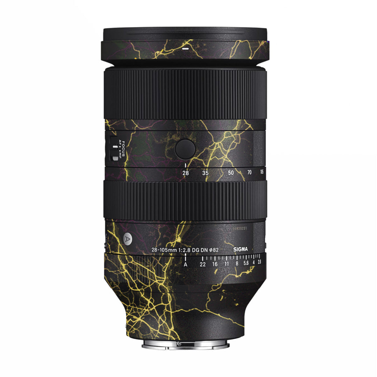 Electric Gold Veins Sigma 28-105mm F/2.8 DG DN Sony E Camera Lens Skin