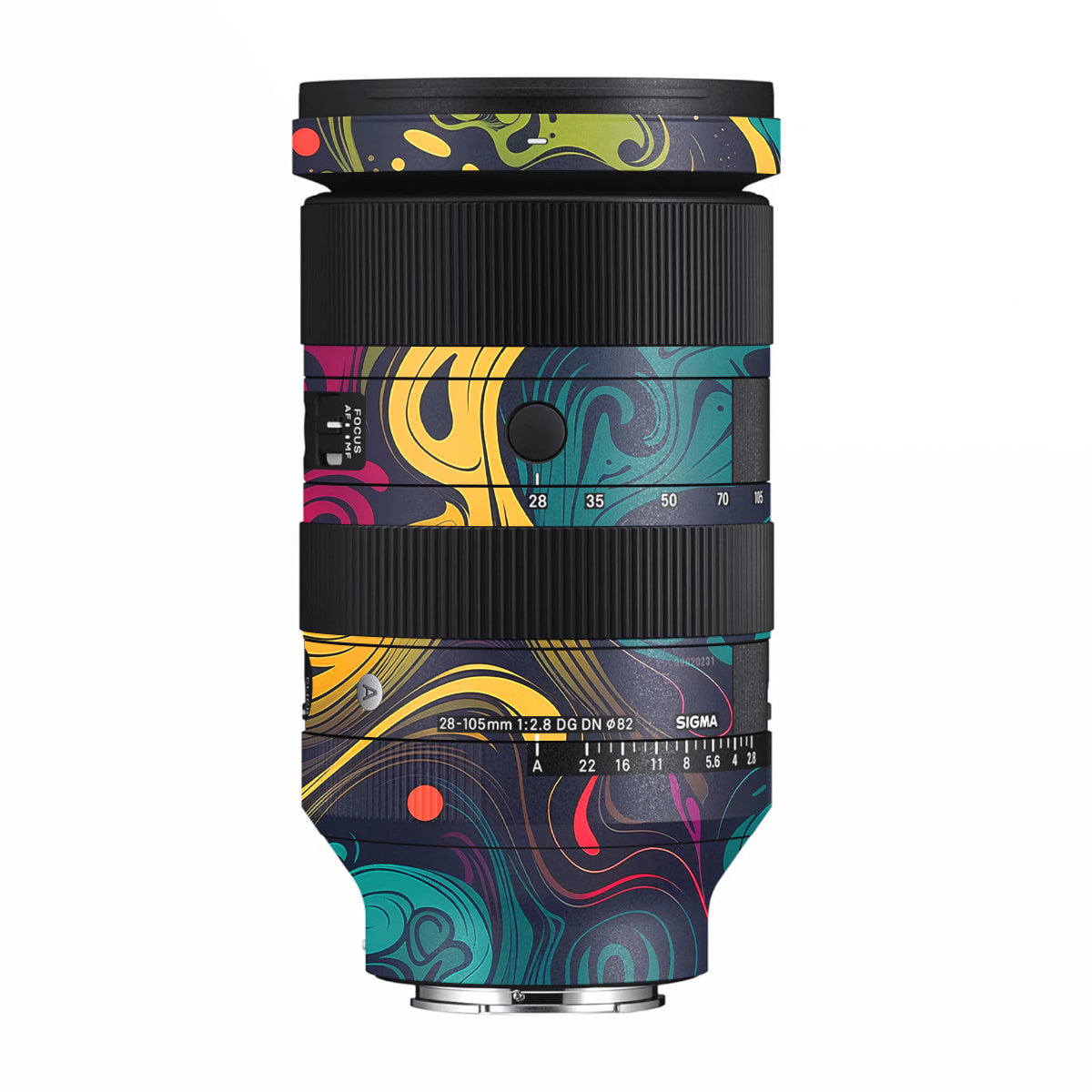 Psychedelic Color Swirl Sigma 28-105mm F/2.8 DG DN Sony E Camera Lens Skin