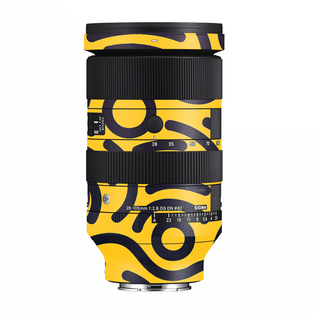 Minimal Yellow Wave Sigma 28-105mm F/2.8 DG DN Sony E Camera Lens Skin