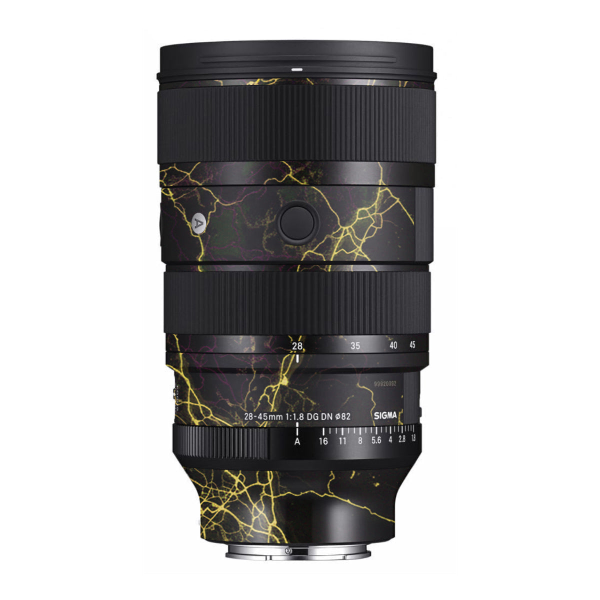 Electric Gold Veins Sigma 28-45mm F/1.8 DG DN Art Sony E Camera Lens Skin