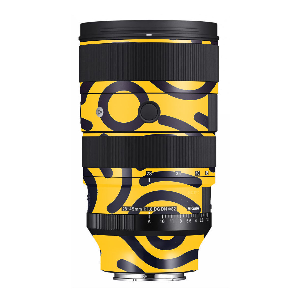 Minimal Yellow Wave Sigma 28-45mm F/1.8 DG DN Art Sony E Camera Lens Skin