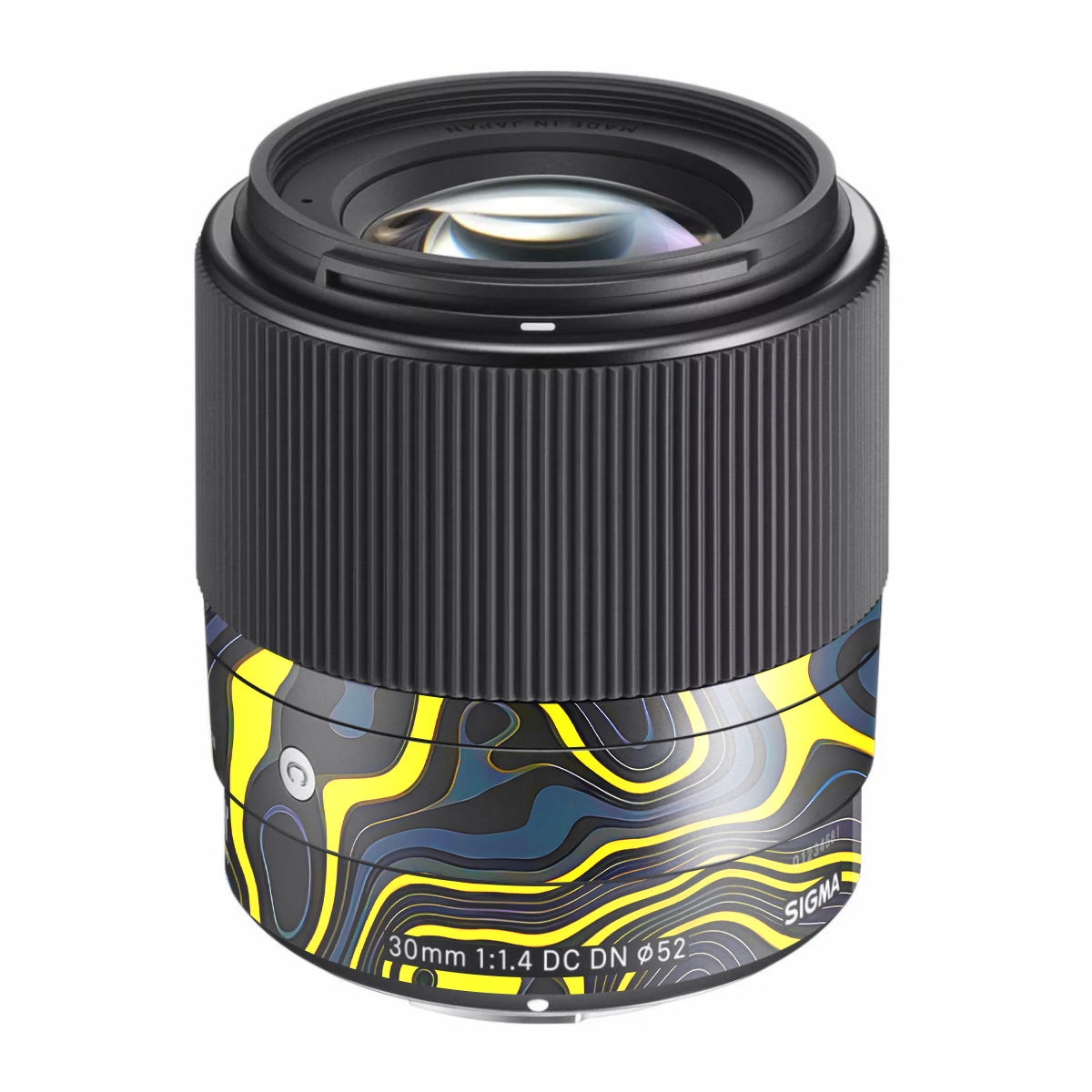 Neon Lava Contours Sigma 30mm F/1.4 DC DN Sony E Camera Lens Skin