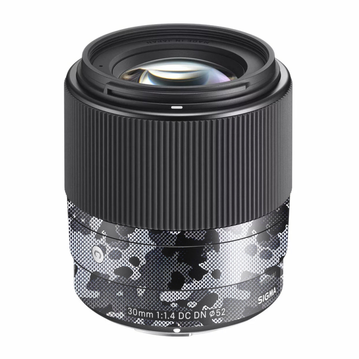 Stealth Grey Camo Sigma 30mm F/1.4 DC DN Sony E Camera Lens Skin