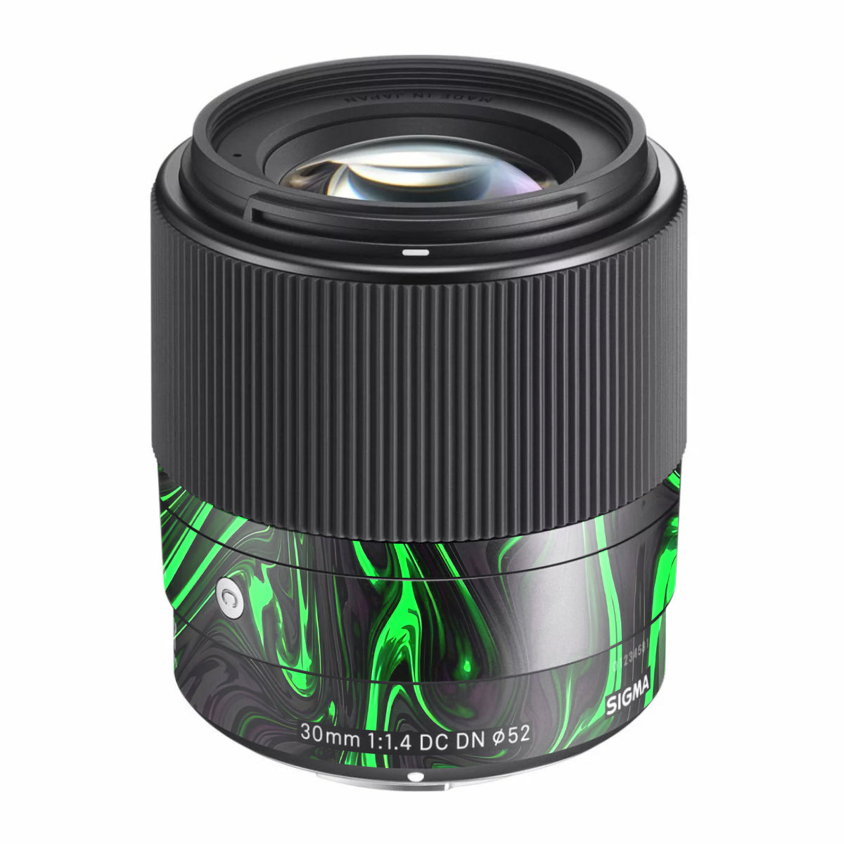 Green Liquid Pattern Sigma 30mm F/1.4 DC DN Sony E Camera Lens Skin