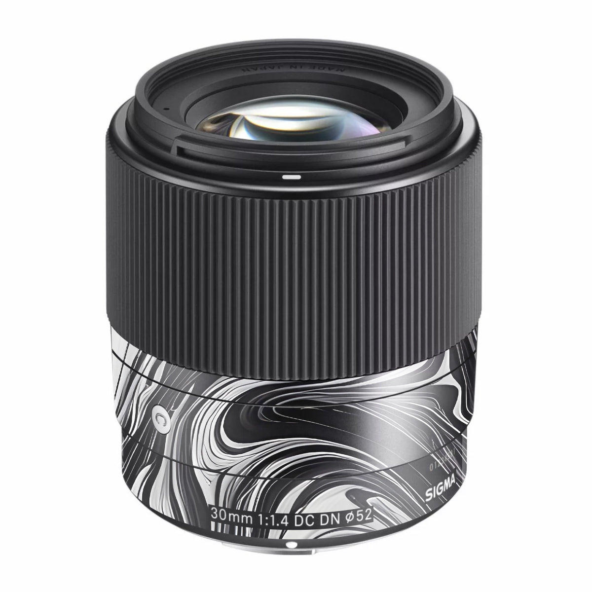 Black and White Marble Sigma 30mm F/1.4 DC DN Sony E Camera Lens Skin