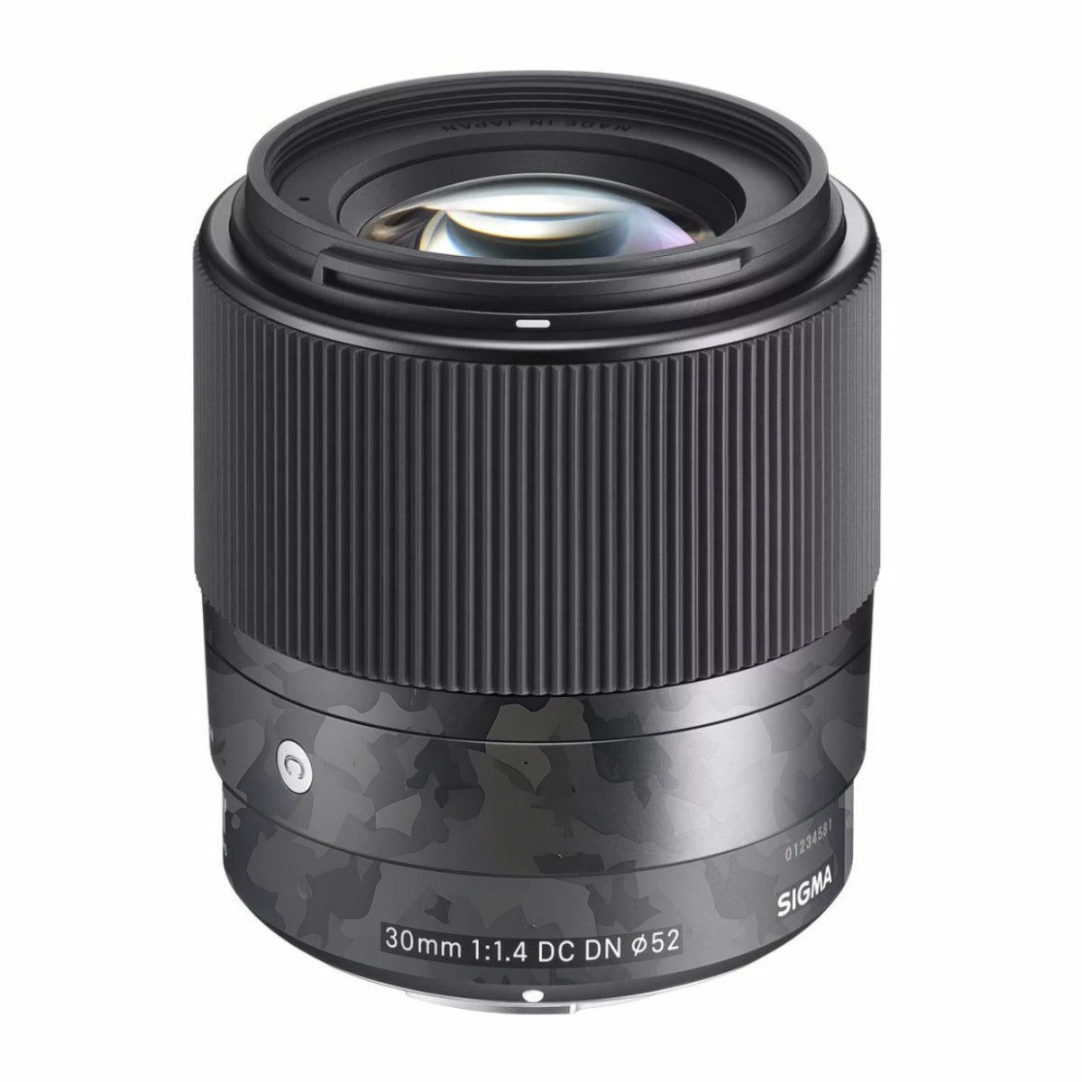 Black Camouflage Sigma 30mm F/1.4 DC DN Sony E Camera Lens Skin