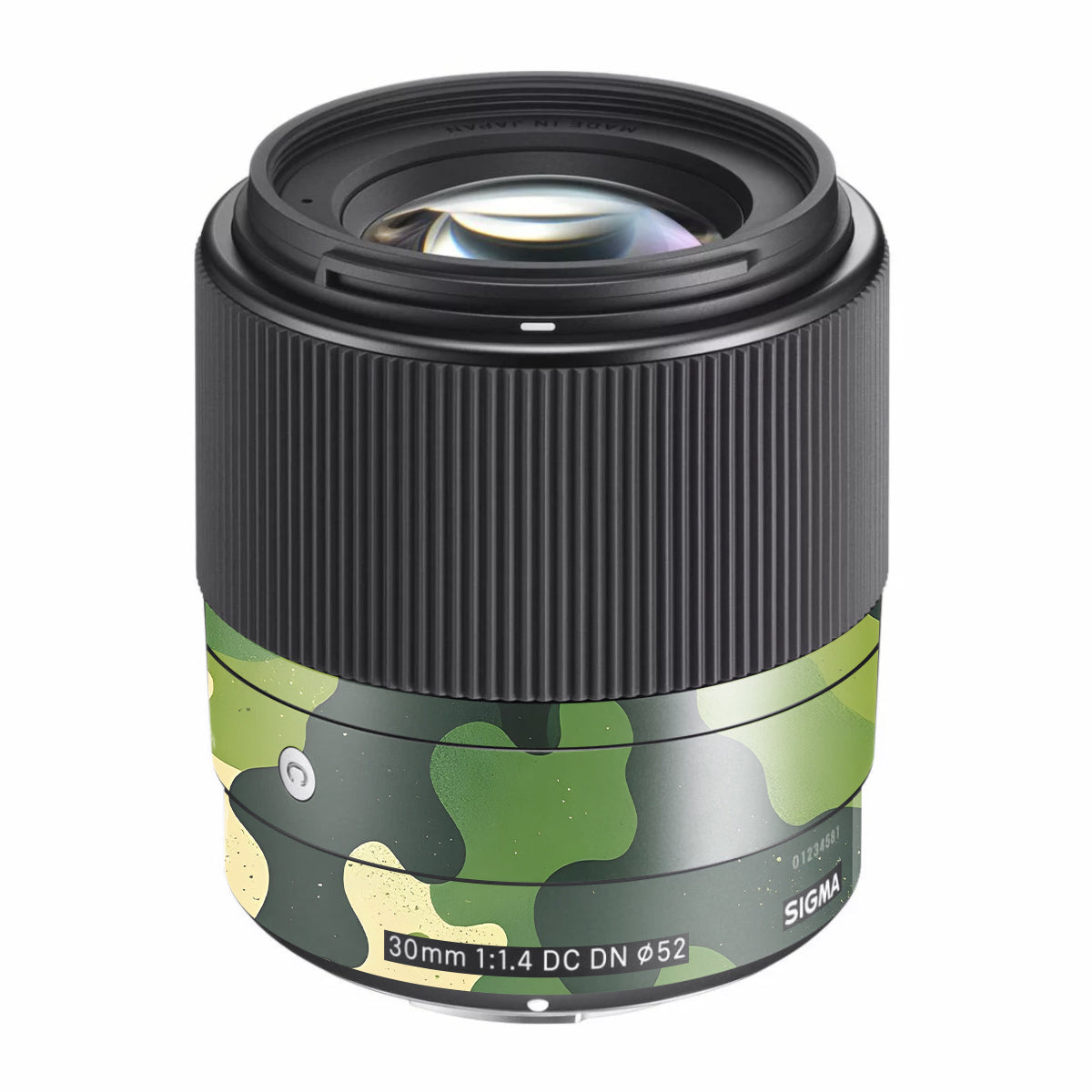 Camouflage Pattern Sigma 30mm F/1.4 DC DN Sony E Camera Lens Skin