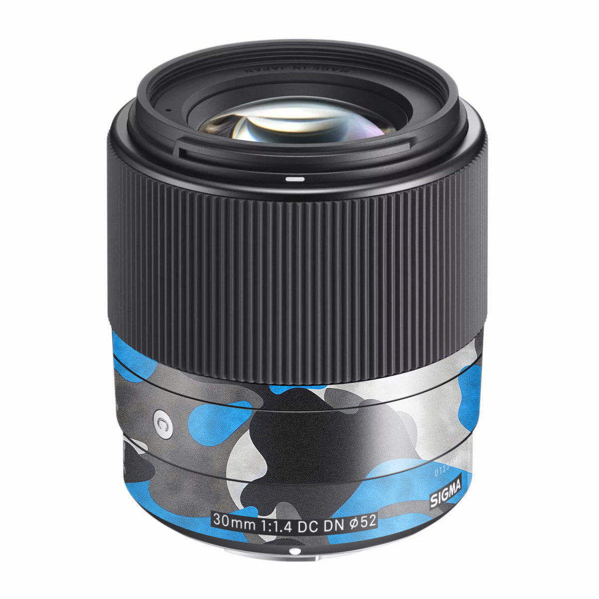 Blue Grey Camo Sigma 30mm F/1.4 DC DN Sony E Camera Lens Skin