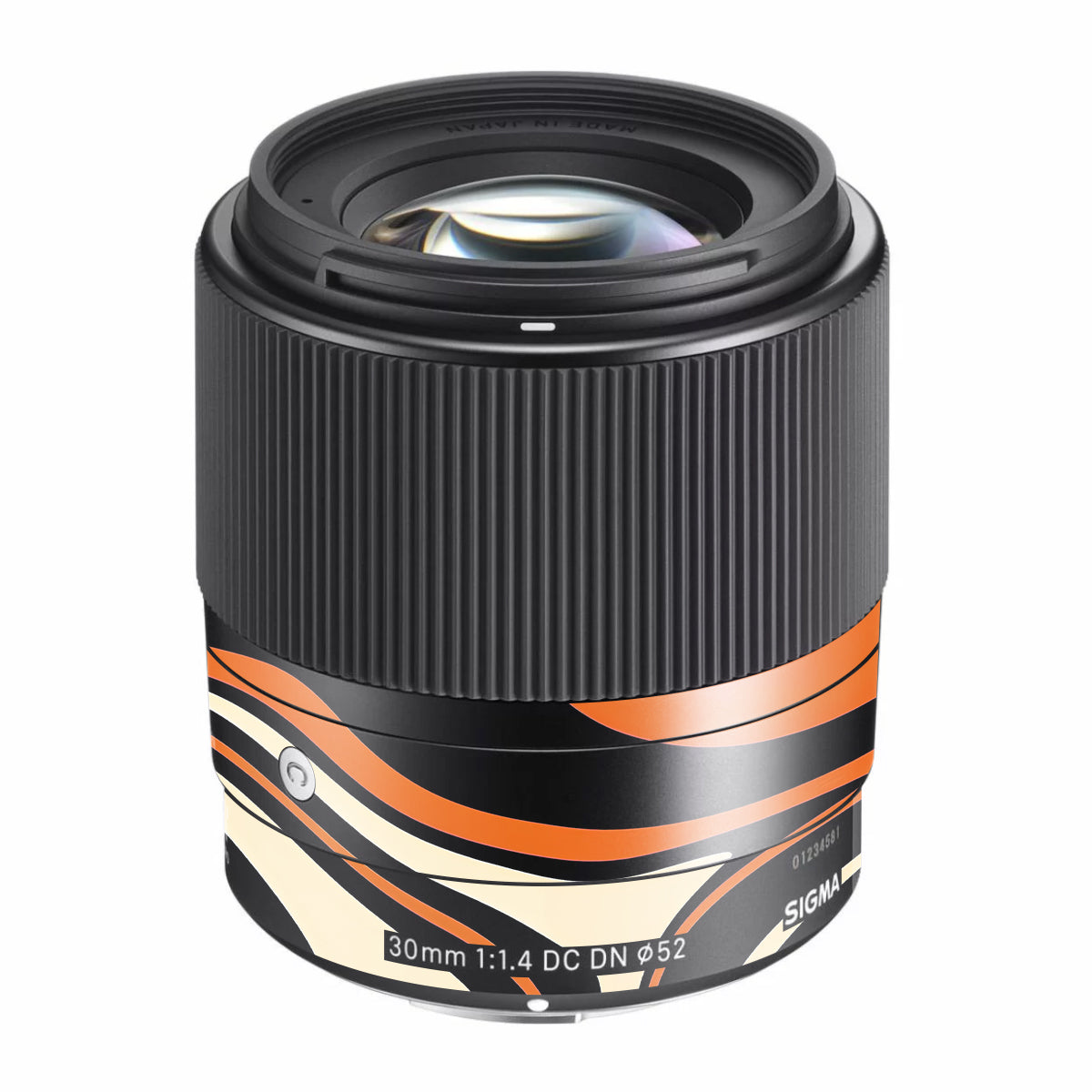 Mid-Century Abstract Swirl Sigma 30mm F/1.4 DC DN Sony E Camera Lens Skin