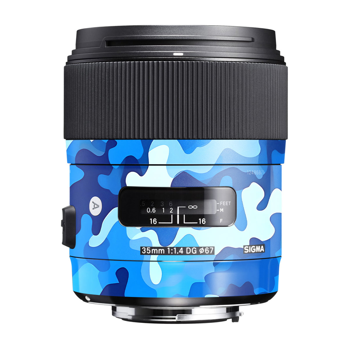Arctic Blue Camo Pattern Sigma 35mm F/1.4 DG Canon Mount Camera Lens Skin