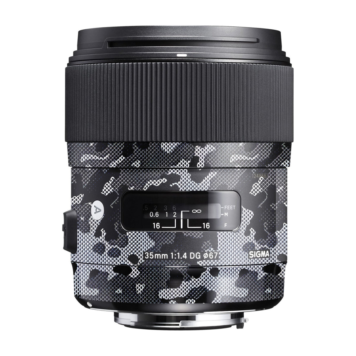 Stealth Grey Camo Sigma 35mm F/1.4 DG Canon Mount Camera Lens Skin