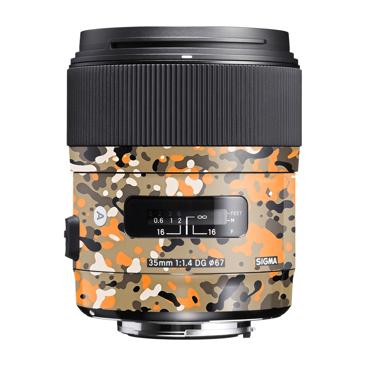 Orange Brown Spot Sigma 35mm F/1.4 DG Canon Mount Camera Lens Skin