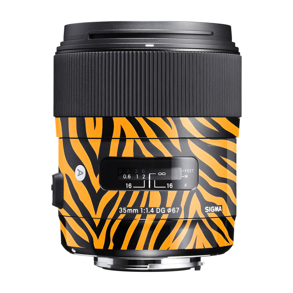Zebra Gold Pattern Sigma 35mm F/1.4 DG Canon Mount Camera Lens Skin