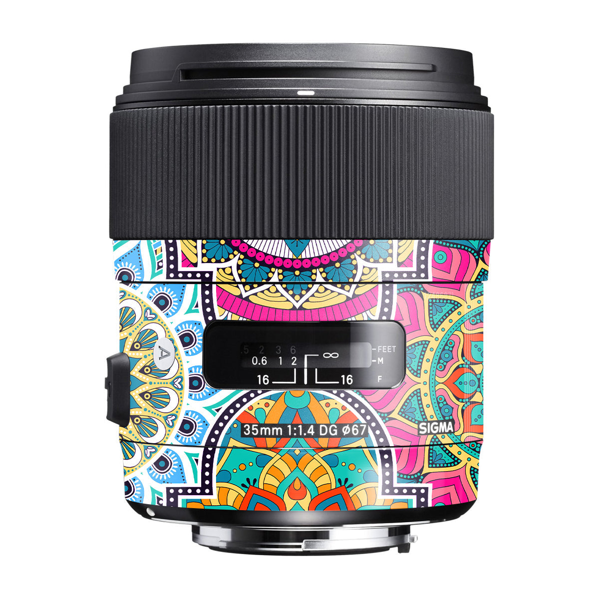 Boho Mandala Tile Pattern Sigma 35mm F/1.4 DG Canon Mount Camera Lens Skin