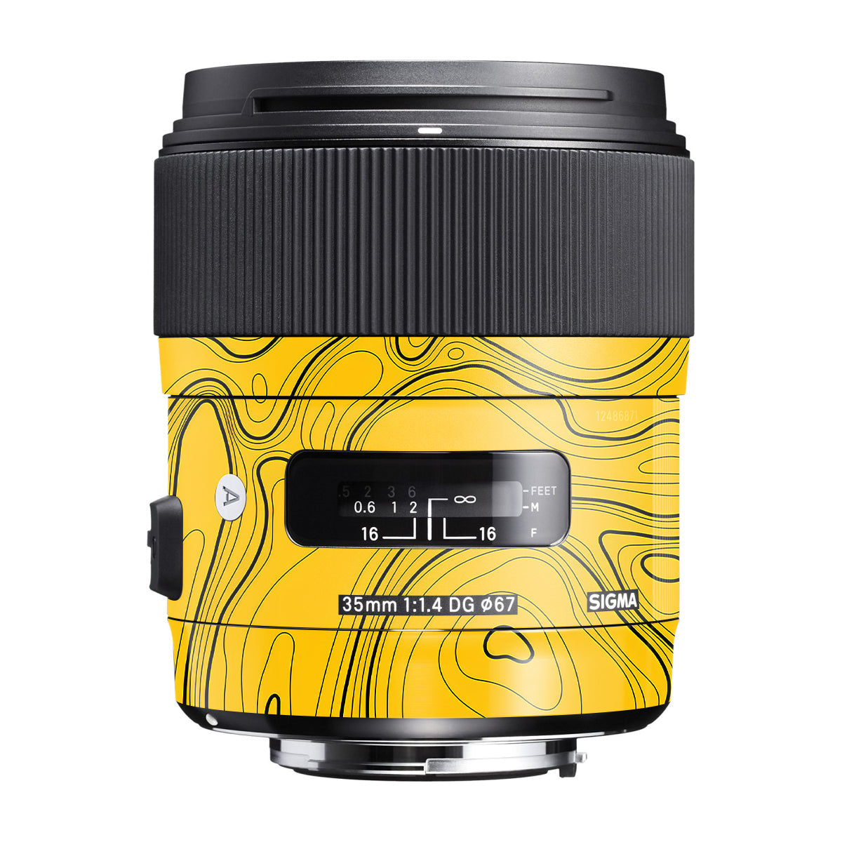 Topographic Map Pattern Sigma 35mm F/1.4 DG Canon Mount Camera Lens Skin