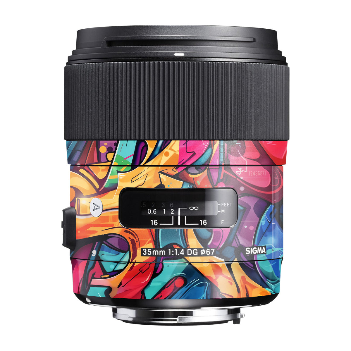 Urban Graffiti Explosion Sigma 35mm F/1.4 DG Canon Mount Camera Lens Skin