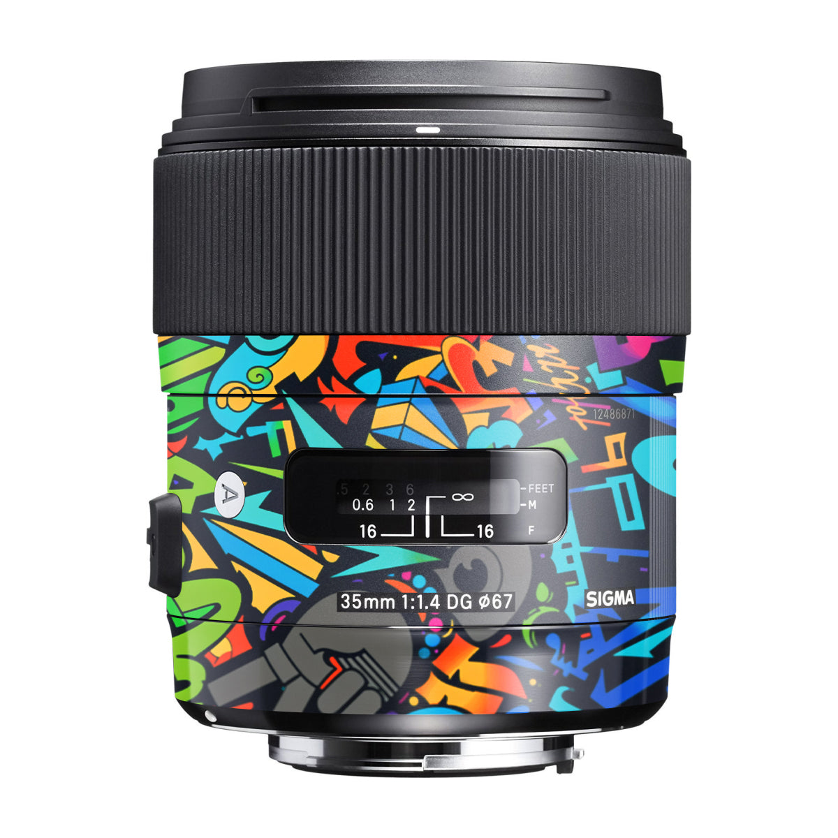 Colorful Urban Street Art Lettering Sigma 35mm F/1.4 DG Canon Mount Camera Lens Skin