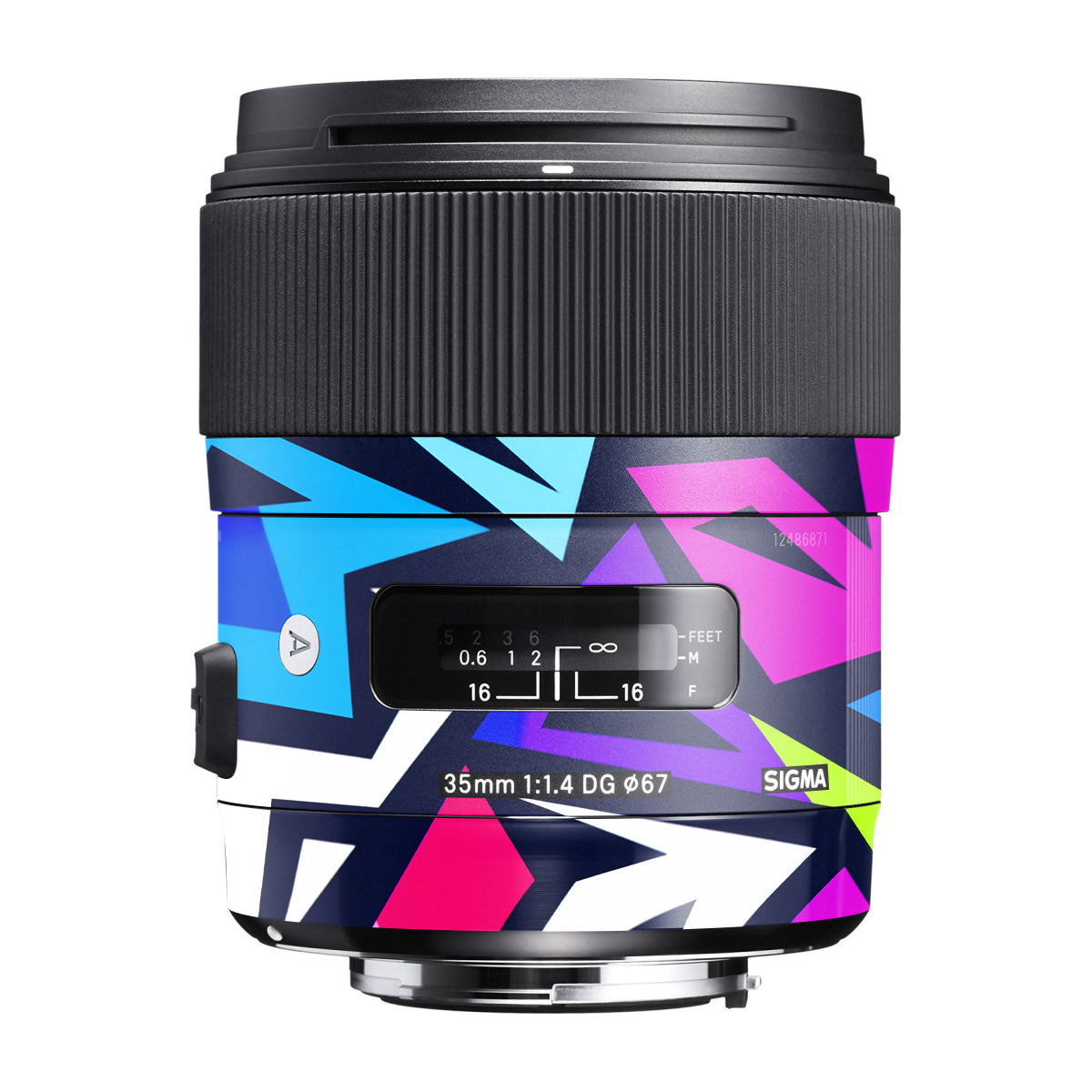 Bold Geometric Pop Sigma 35mm F/1.4 DG Canon Mount Camera Lens Skin