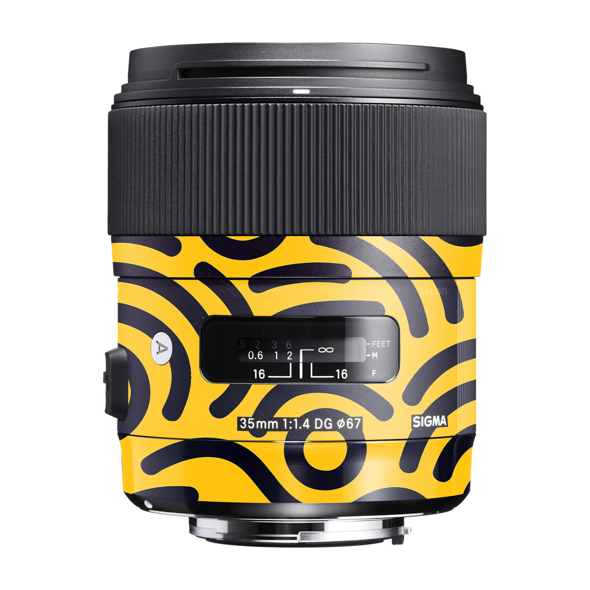 Minimal Yellow Wave Sigma 35mm F/1.4 DG Canon Mount Camera Lens Skin