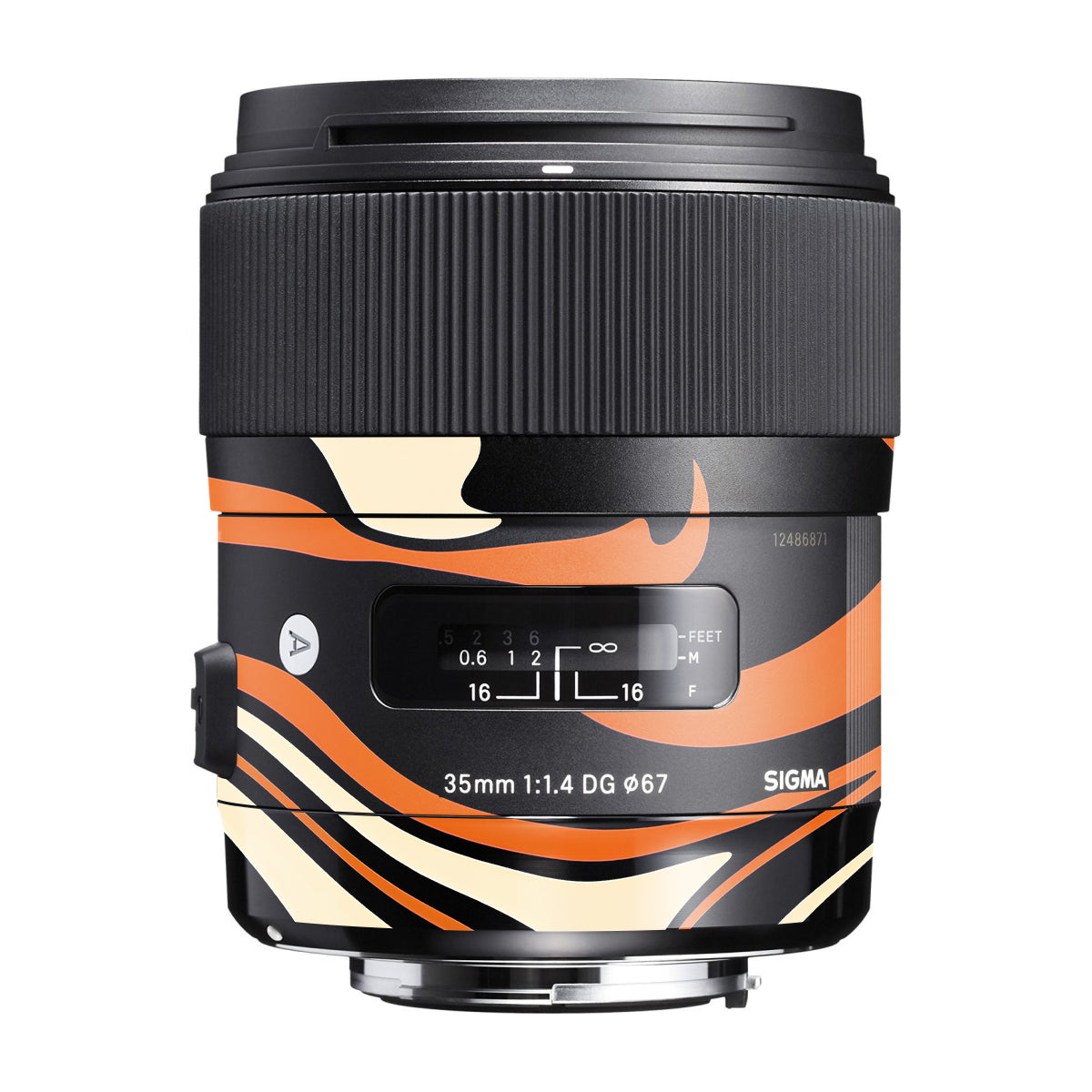 Mid-Century Abstract Swirl Sigma 35mm F/1.4 DG Canon Mount Camera Lens Skin