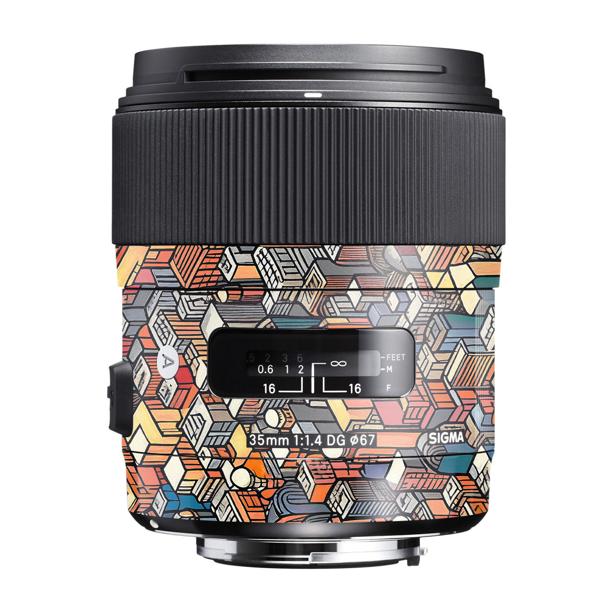 Isometric Cityscape Sigma 35mm F/1.4 DG Canon Mount Camera Lens Skin