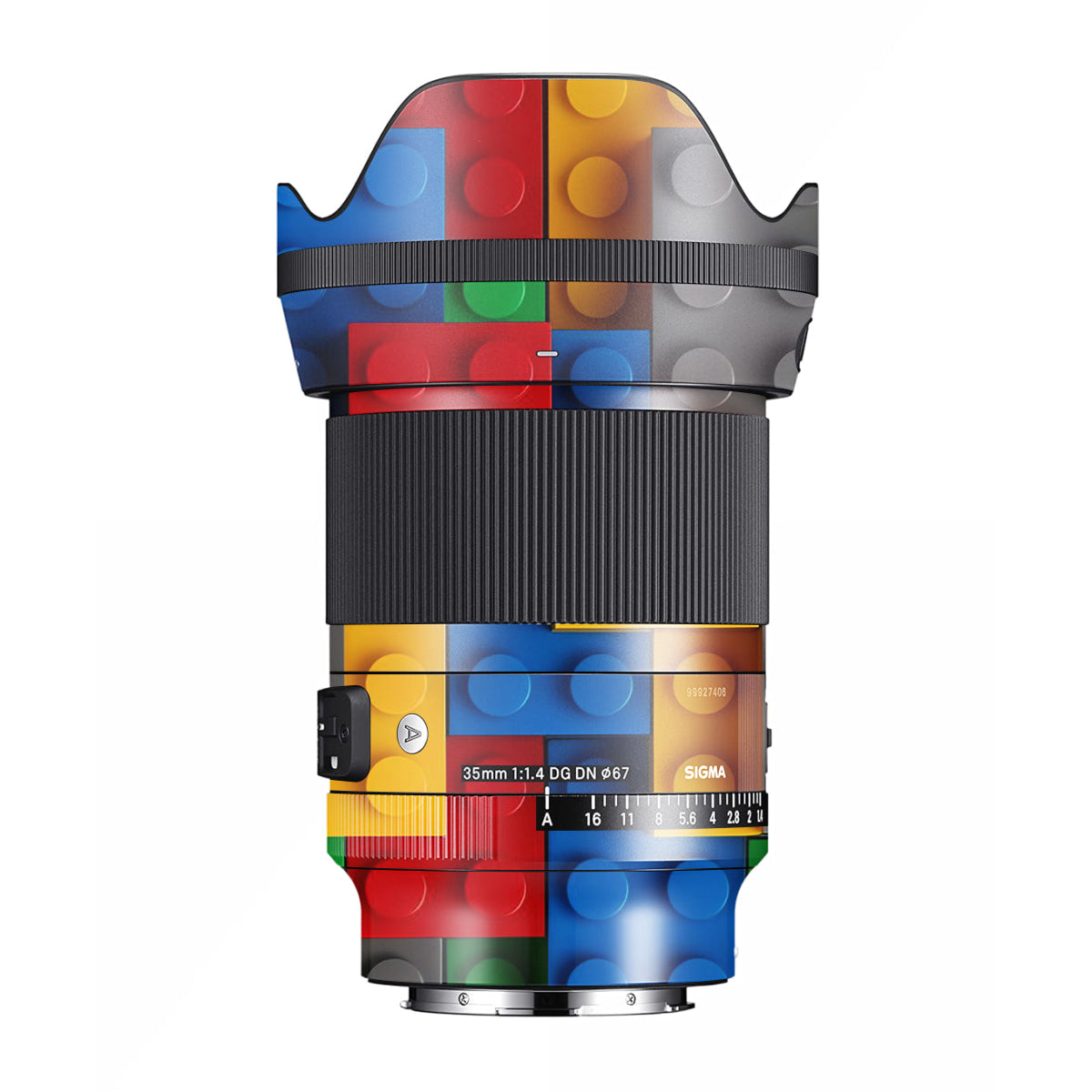 Colorful LEGO Brick Wall Pattern Sigma 35mm F/1.4 DG Nikon Mount Camera Lens Skin