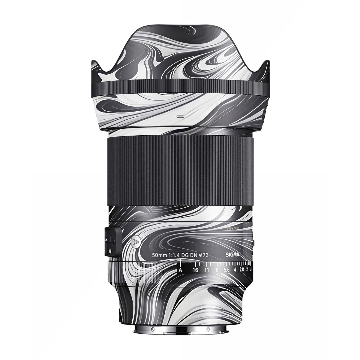 Black and White Marble Sigma 50mm F/1.4 DG DN Art Sony E Camera Lens Skin