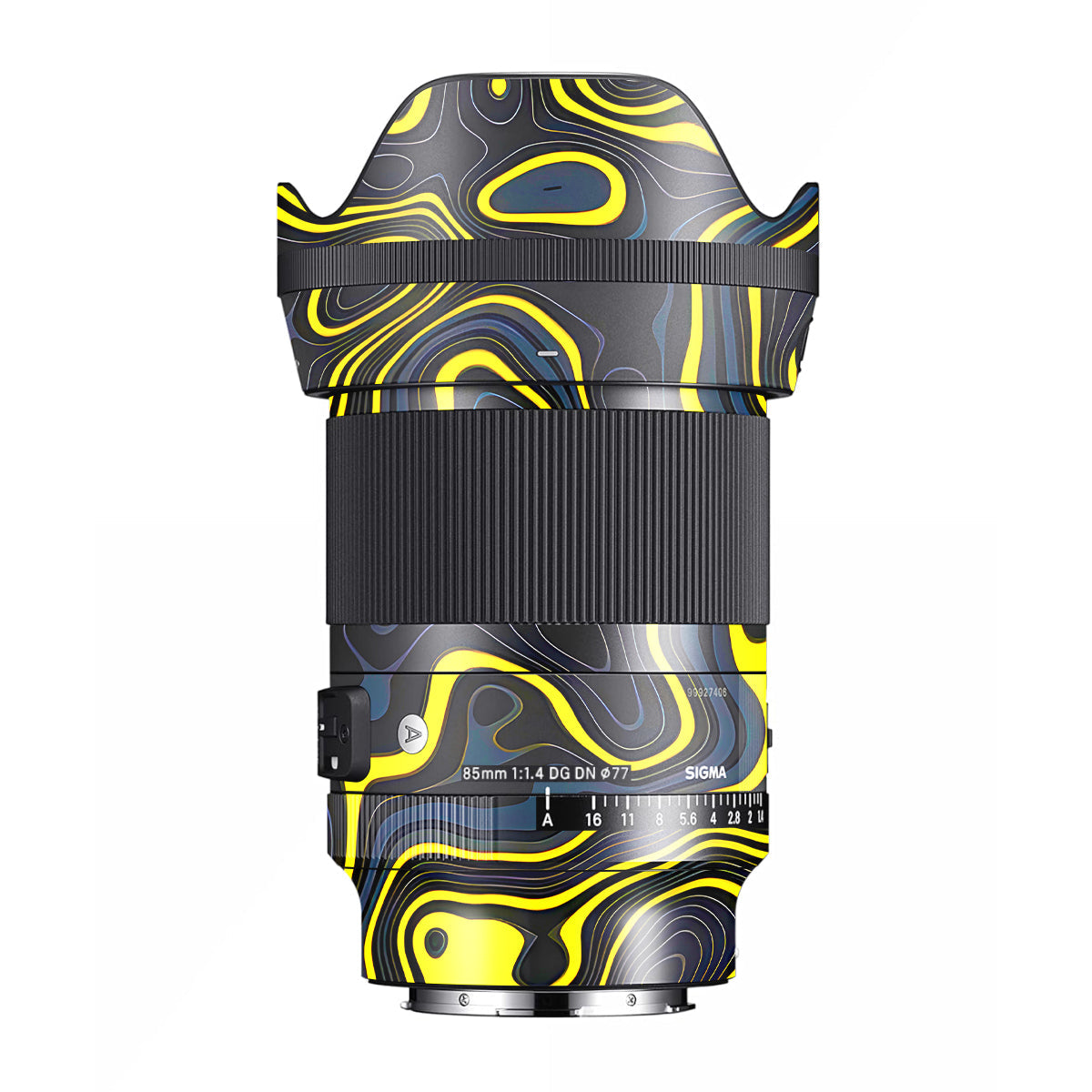 Neon Lava Contours Sigma 85mm F/1.4 DG DN E-mount Camera Lens Skin