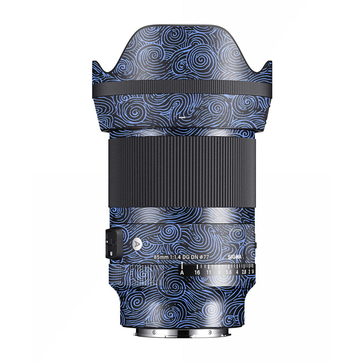 Blue Spirals Sigma 85mm F/1.4 DG DN E-mount Camera Lens Skin