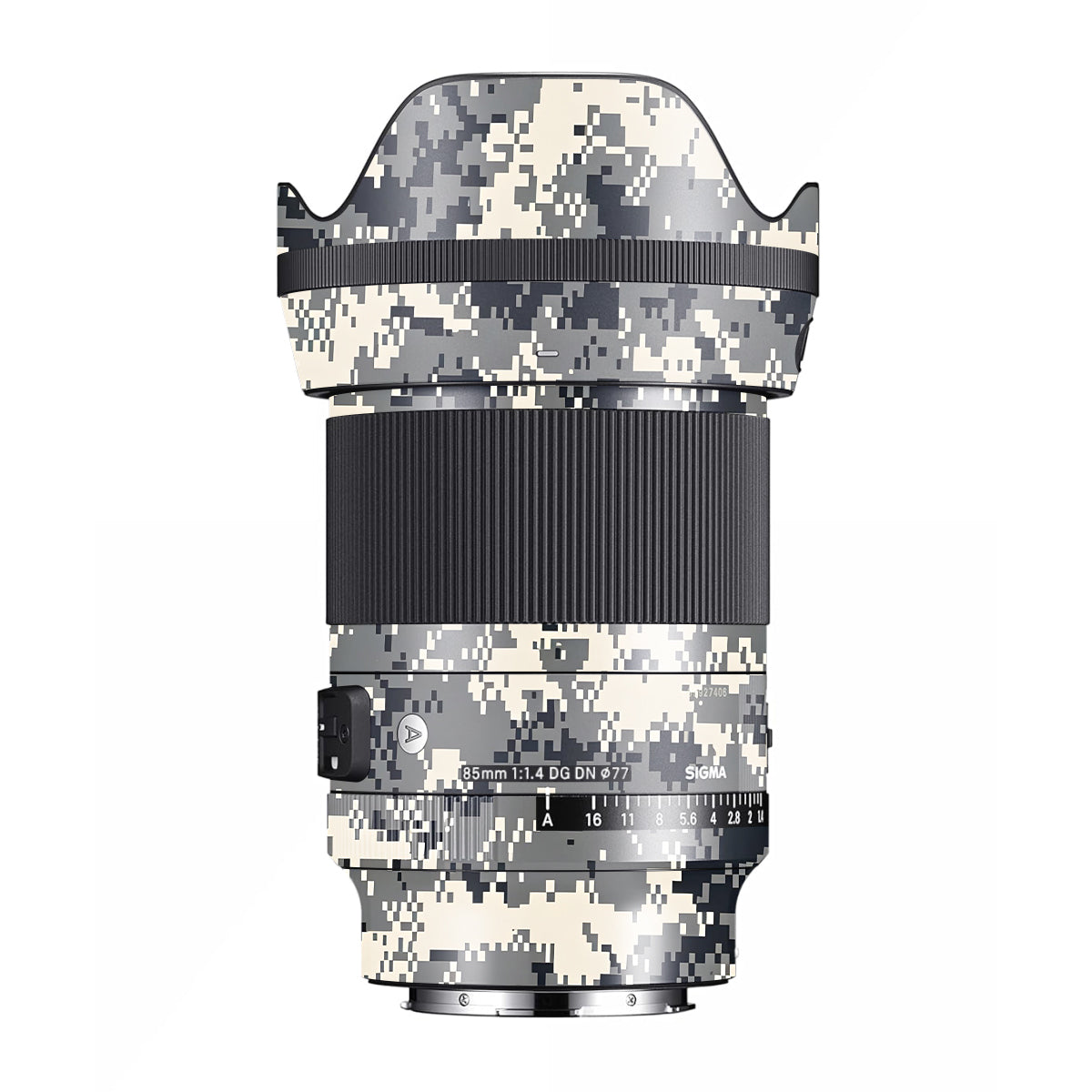 Grey Black Pixel Sigma 85mm F/1.4 DG DN E-mount Camera Lens Skin