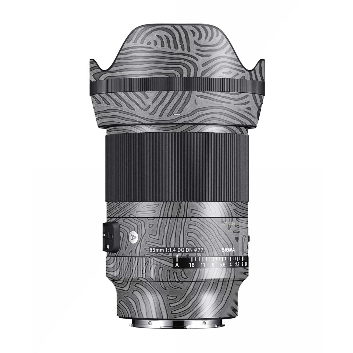 Monochrome Line Maze Sigma 85mm F/1.4 DG DN E-mount Camera Lens Skin