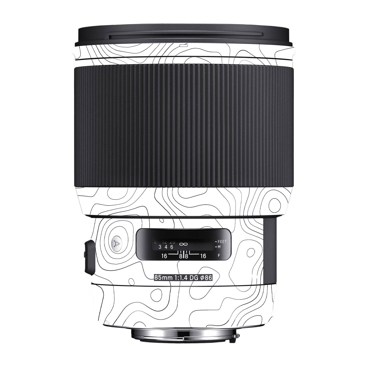 White Contour Design Sigma 85mm F/1.4 DG HSM Canon Camera Lens Skin