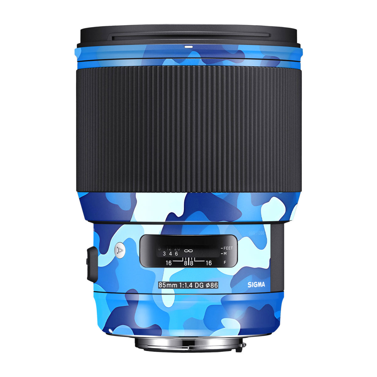 Arctic Blue Camo Pattern Sigma 85mm F/1.4 DG HSM Canon Camera Lens Skin