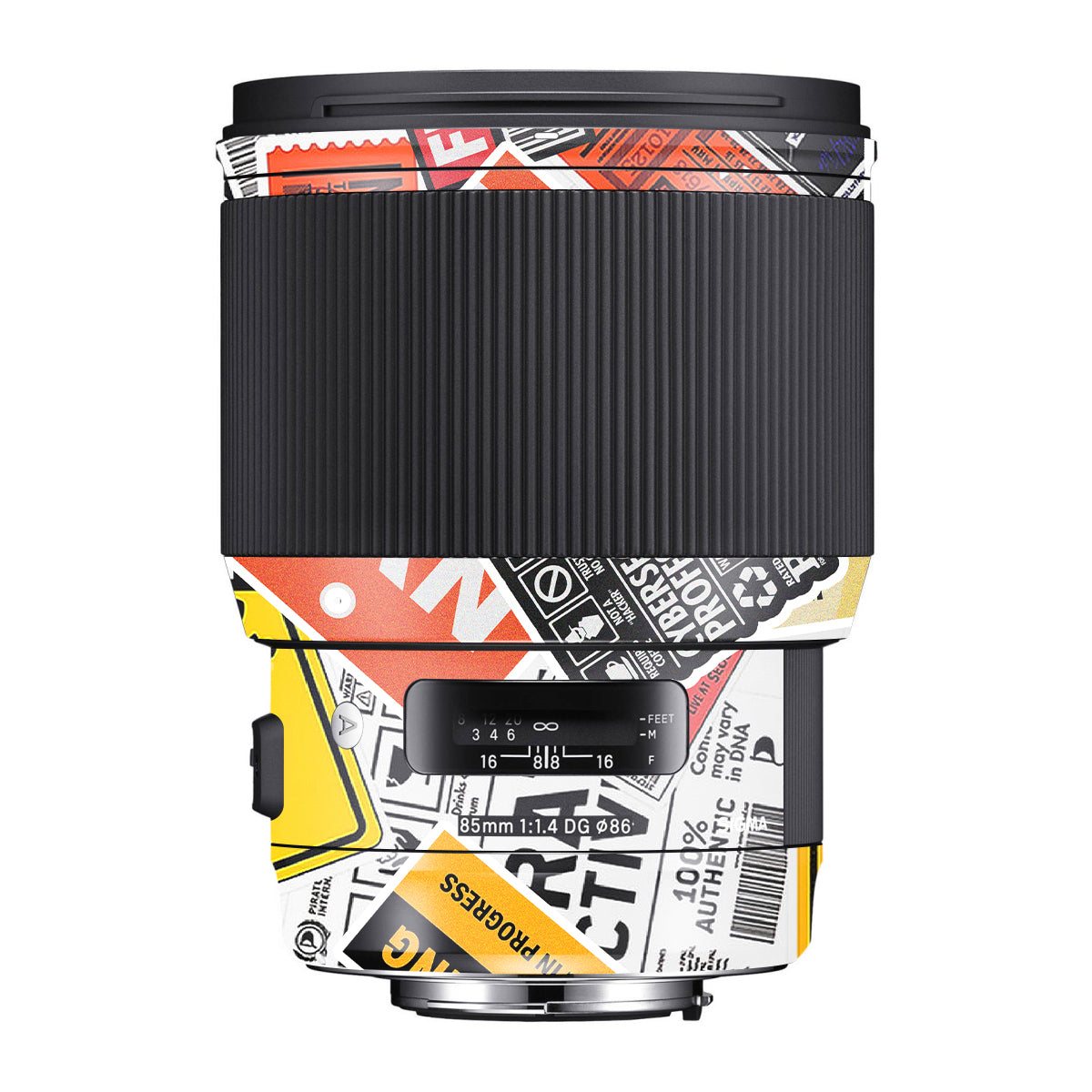 Tech Aesthetic Sticker Collage Sigma 85mm F/1.4 DG HSM Canon Camera Lens Skin