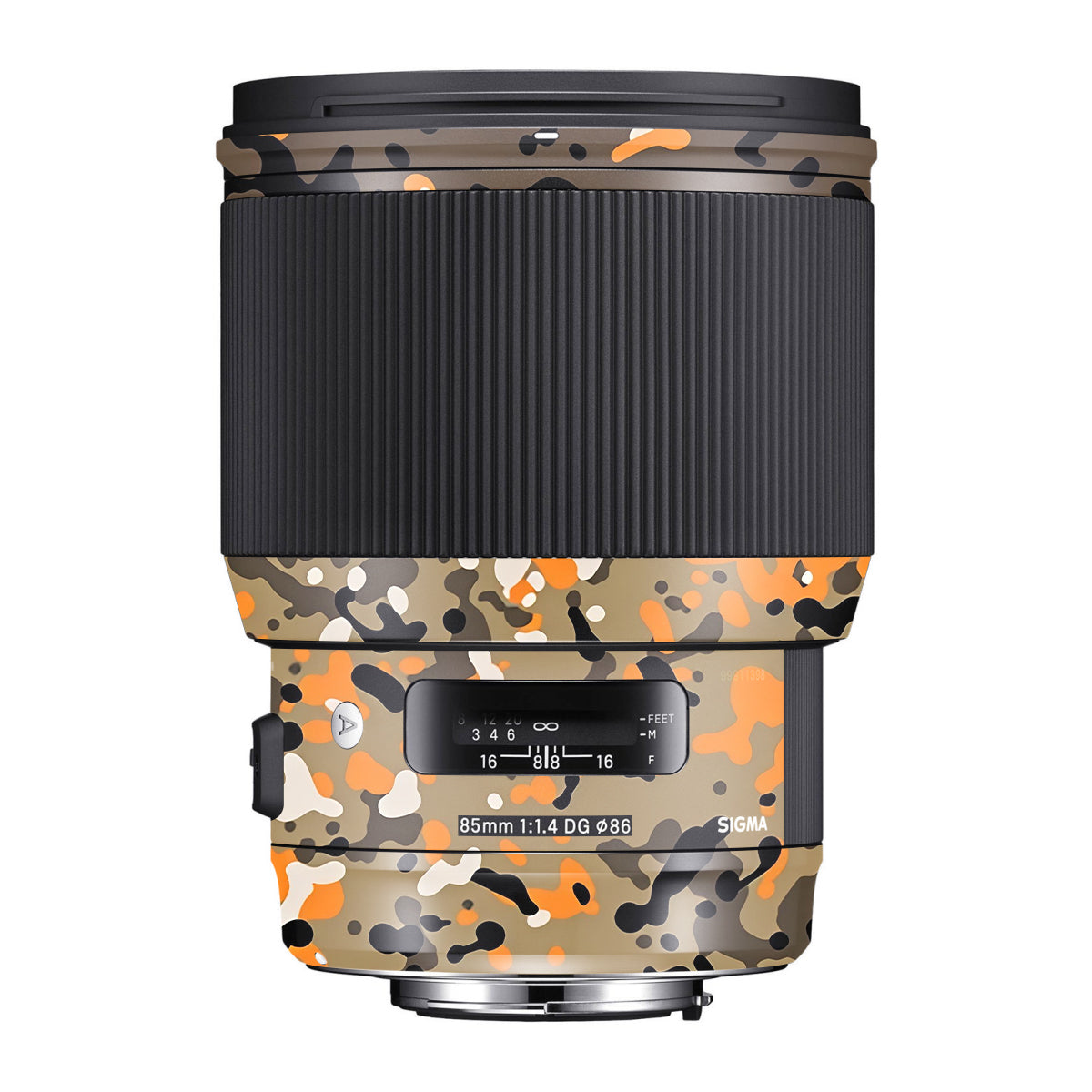 Orange Brown Spot Sigma 85mm F/1.4 DG HSM Canon Camera Lens Skin