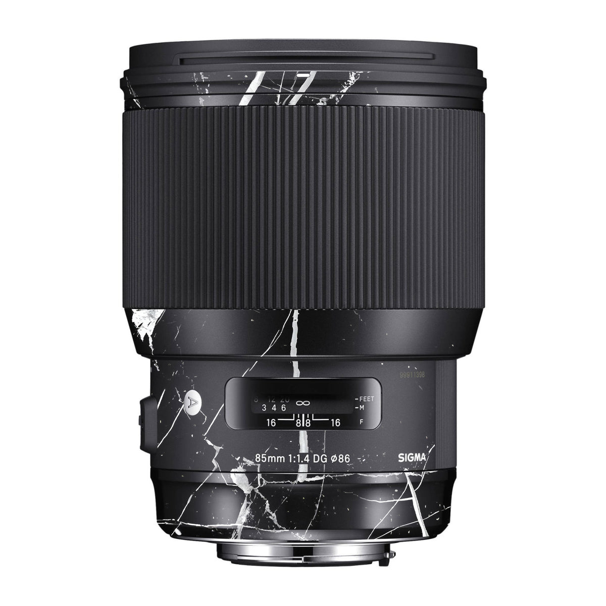 White Veins on Black Sigma 85mm F/1.4 DG HSM Canon Camera Lens Skin