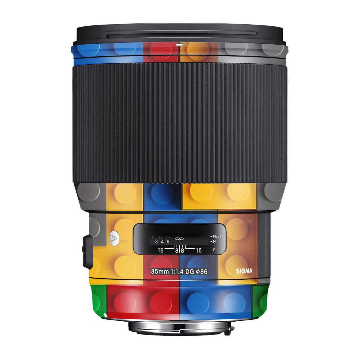 Colorful LEGO Brick Wall Pattern Sigma 85mm F/1.4 DG HSM Canon Camera Lens Skin