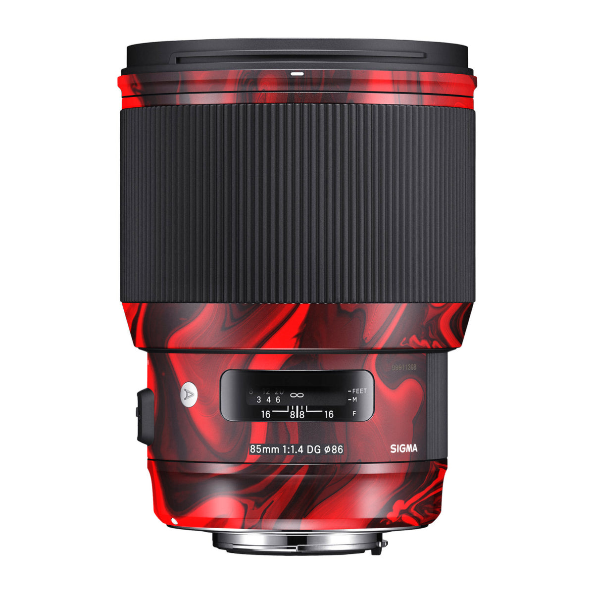 Red Lava Flow Sigma 85mm F/1.4 DG HSM Canon Camera Lens Skin