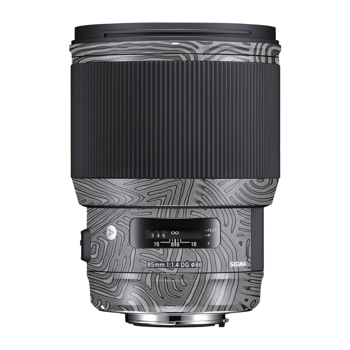 Monochrome Line Maze Sigma 85mm F/1.4 DG HSM Canon Camera Lens Skin